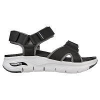 Skechers Arch Fit Sandal [237372BKW] 男 涼鞋 健走 休閒 步行 支撐 緩震 黑白