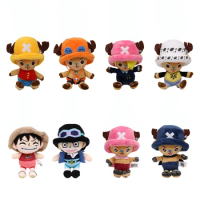 4 inch One Piece Figure Plush Toys Keychain Luffy Chopper Sabo Portgas D Ace Soft Stuffed Doll Lovely Cartoon Toy Birthday Gifts