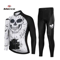 2019 Autumn Pro Long Sleeve Cycling Jersey Skull Retro Men Full Sleeve cycling jersey set Team Ropa De Ciclismo cycling clothing
