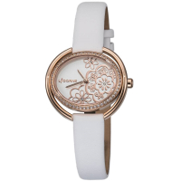 LICORNE力抗錶 花語鑲鑽優雅手錶 玫瑰金x白32mm