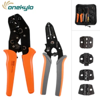 Crimping Tool Kit Multitool Engineering Ratchet Terminal Crimping Tool Crimping Tool+Screwdriver+Wire Stripper hand tools set