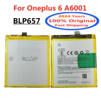 2024 Years 1+ 100% Original Battery BLP657 For OnePlus 6 One Plus 6 A6001 3300mAh High Quality Mobile Phone Battery + Tools