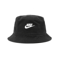 Nike 漁夫帽 Apex Futura Bucket Hat 黑 白 水洗 刺繡 中筒 帽子 FB5381-010