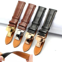 Common Used Genuine Leather Watchband 19 20 21 22mm Black Brown Calfskin Strap Fit For PATEK Longines Master Ome-ga Watch Stock