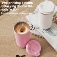 400ML Self Stirring Mug Automatic Magnetic USB Rechargeable Mug 304 Stainless Steel Coffee Mug