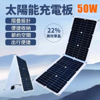  50W太陽能充電板 光伏板 可折疊 太陽能充電 電池板 太陽能車充 太陽能折疊包 旅行 戶外
