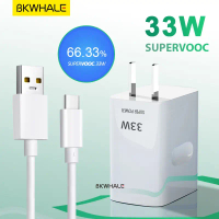 Bộ sạc nhanh, BKWHALE, 33W / 80W, Sạc siêu VOOC, Tương thích với Type-C, Thích hợp cho OPPO Reno8, R