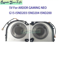 Laptop CPU Fan พัดลม CPU GPU 5V สำหรับ ARDOR GAMING NEO G17-I5nd203 G15-I5nd204 G15-I5nd200 I5nd205