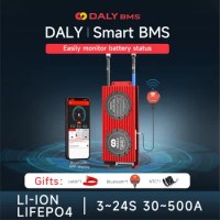 Daly Smart BMS Bluetooth LiFePo4 4S 12V 8S 24V 16S 48V Li-Ion BMS 80A 100A 120A 150A 200A 250A 300A 400A 500A Energy Storage EV