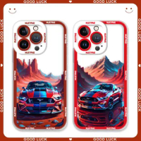 American Muscle Sport Car Clear Case For Samsung Galaxy NOTE 20 10 A73 A72 A71 A53 A51 A50 A42 A55 A35 A33 A32 A21S A13 A12 Case
