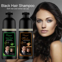 Disaar Organic Natural Fast Hair Dye Black Shampoo Plant Essence Black Hair Color Dye Shampoo For Cover Gray White Hair Dying