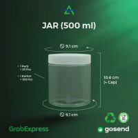 Jar PET 500ml LITE - Isi 25pcs - Wingoh