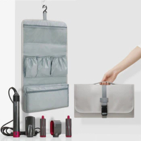 2022 Dyson Hair Dryer Storage Bags PU Leather Portable Hair Curler Organizer Waterproof Travel Protection Bag Hanging Case
