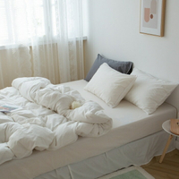 ins全棉水洗棉嵌條工藝款床包組 素色床包組 日系純色床包 床包 床單 被套 單人床包 雙人床包 加大床包 寝具