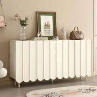 European Large Capacity Shoerack for Living Room Wood Board Multi-layer Shoe Rack Light Luxury Cream Shoe Cabinets for Balcony