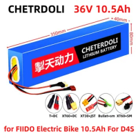 36V Battery Pack 10.5Ah Lithium Batteries Packs 600 Watt 20A BMS for FIIDO Electric Bike for D4s 10.5Ah Electric Scooter Battery