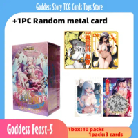 Goddess Feast 5 Booster Box Goddess Story Collection Cards Anime Girl Party Swimsuit Bikini Child Kids Toys