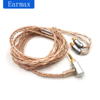 8 Core Silver Plated 2.5 4.4mm Balanced Cable To A2DC Connector For Audio-technica LS50 70 E40 E50 E70 LS200 300 400 Earphone