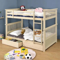 《Homelike》紹恩雙層床(附抽屜x2) 實木雙層床 上下舖 3.5尺床 小孩床 宿舍 專人配送安裝
