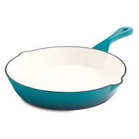 111982.01 Artisan Enameled Non Stick Cast Iron Skillet, Teal Ombrecookware pots and pans set