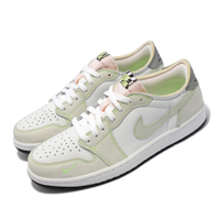 Nike 休閒鞋 Air Jordan 1 Low OG 男鞋 經典 喬丹一代 後跟反光 皮革 球鞋穿搭 綠 白 DM7837-103