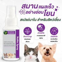 Apfs68SHOP สเปรย์นาโน แผลแห้งไว Nano Spray สุนัข แมว แผลสด ลดการอักเสบ 100ml ฟื้นบำรุงผิวหนัง Insect