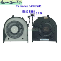 Laptop CPU Fan พัดลมระบายความร้อน CPU สำหรับ Lenovo Thinkpad E580 E585 E480 E485, ชุดระบายความร้อนโน
