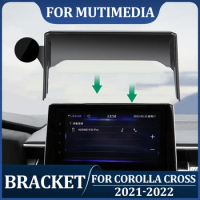 Multimedia Screen Back Car Phone Holder For Toyota Corolla CROSS 2021 Car Navi Screen Frame Phone Bracket For Corolla CROSS 2022