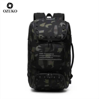 OZUKO Multifunctional USB Backpack Men Anti-theft Waterproof Fashion 15.6 Inch Laptop Shoe Bag Male Backpack Travel mochila
