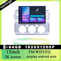 naviivgo 13inch 6+64G for toyota land cruiser fj android15 2K QLED screen octa core carplay android 