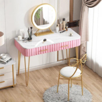 80 Makeup Vanity Cabinet with Mirror Dressing Table Light Luxury Modern Bedroom Makeup Table Single Dressing Table Vanity Table