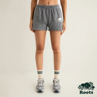 【Roots】Roots女裝-絕對經典系列 海狸LOGO休閒短褲(灰色)