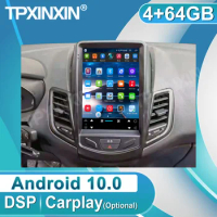 Android 10 12.1 Inch 4G+64GB For Ford Fiesta Car DVD Multimedia IPS Touch Screen Navigation GPS Radio Player Buit-in Carplay DSP