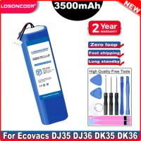 LOSONCOER S08-LI-144-2500 3500mAh Battery For Ecovacs Deebot DJ35, DJ36, DK35, DK36, DK520, DN520, DN55