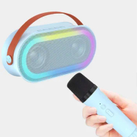 Portable Bluetooth Speaker with Microphone Set,Bluetooth Speaker with Home Karaoke Machine,Portable Handheld Karaoke Mics