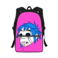 Gorillaz band Men Women Backpack 3D Print Fashion Student School Bag Laptop Backpack Kids Travel Shoulder Bag