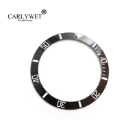 CARLYWET Replacement Black With White Writing Ceramic Bezel 38mm Insert made for Rolex Submariner GMT 40mm 116610 LN
