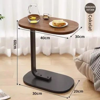 SKY - Meja Kopi Meja Sudut Meja Ruang Tamu Minimalis meja pojok bunga Walnut