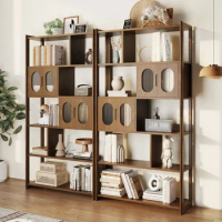 Solid Wood and Storage Shelf Floor Living Room Study Bookcase Wall Curio Box Bookshelf