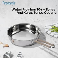 freemir Set api-wajan penggorengan 20cm Steinless sus304 Panci anti lengket mudah dibersihkan Pegang