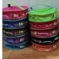 Tas bekal untuk wadah Tupperware Crystalwave Tas bekal Bulat