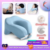 U-Shape Memory Foam Pillow Travel Pillow Head Rest Neck Support Bentuk-U Bantal Nap Napping Pillow U