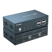 Dual Monitor Kvm Switch 2 Output HDMI-compatible 2 Input Display Support 4K USB2.0 Switch Kvm For Laptop