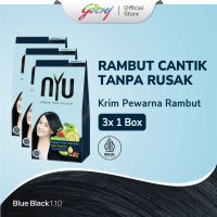 NYU Creme Hair Colour Pewarna Rambut - Blue Black - Isi 3