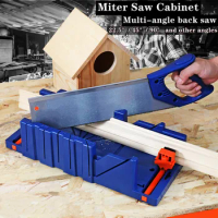 Miter Saw Cabinets Wood Cutting Clamping Multifunction Woodworking Clamping Mitre Saw Box Wood Gypsum Oblique Angle Cutting Tool