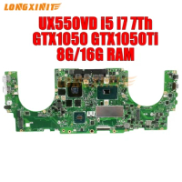 UX550V Laptop Motherboard For ASUS ZenBook Pro UX550V UX550VD UX550VE.I5-7300H I7-7700H GTX1050TI/GTX1050 8GB/16GB
