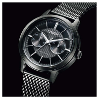 【CITIZEN 星辰】GENTS 釉黑雙眼米蘭帶光動能男錶/41mm(BU4034-82E)