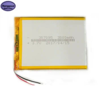 Banggood 3.7V 3000mAh 307095 037095 Lipo Polymer Lithium Rechargeable Li-ion Battery Cells for GPS E-Book Powerbank Battery