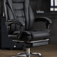 Leather Recliner Office Chair Comfort Bedroom Electric Massage Gaming Chair Home Boss Silla De Escritorio Office Furniture LVOC
