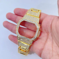 men fashion 18k gold metal case and strap for g shock DW5600